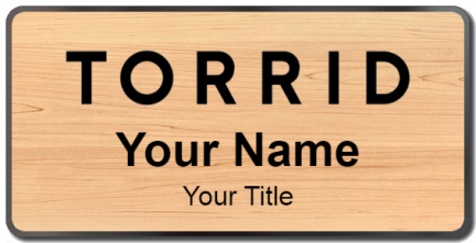 Custom name badges for Torrid