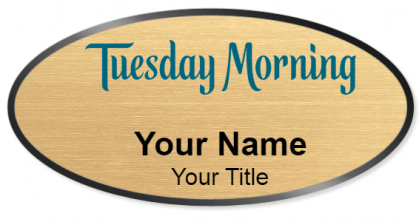 Custom name badges for Tuesday Morning