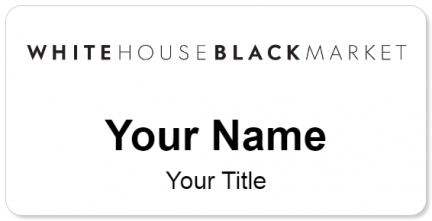 Custom name badges for White House Black Market