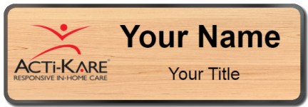 Custom name badges for Acti Kare