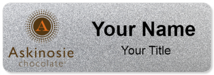 Custom name badges for Askinosie Chocolate