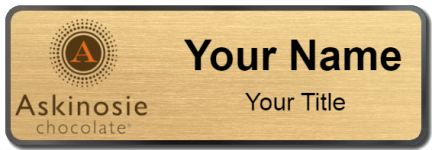 Custom name badges for Askinosie Chocolate