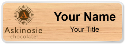 Custom name badges for Askinosie Chocolate