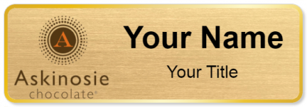 Custom name badges for Askinosie Chocolate