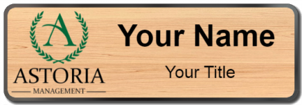Custom name badges for Astoria Management