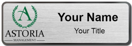 Custom name badges for Astoria Management