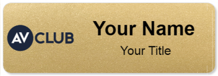 Custom name badges for AV Club