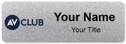 Custom name badges for AV Club