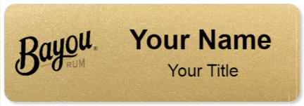 Custom name badges for Bayou Rum