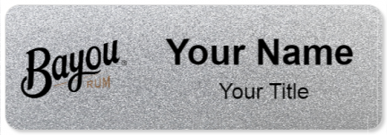 Custom name badges for Bayou Rum