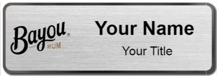 Custom name badges for Bayou Rum