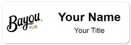 Custom name badges for Bayou Rum