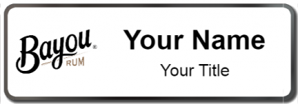 Custom name badges for Bayou Rum