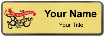 Custom name badges for Bixby Craft Candy Snack Bar