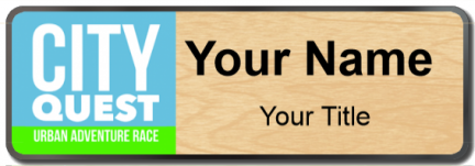 Custom name badges for City Quest