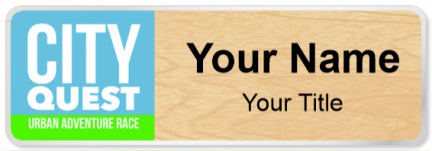 Custom name badges for City Quest