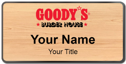 Custom name badges for Goodys Burger House