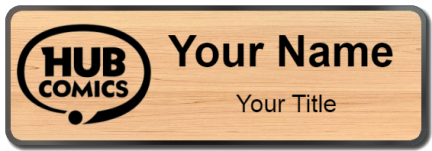 Custom name badges for Hub Comics