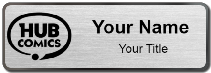 Custom name badges for Hub Comics