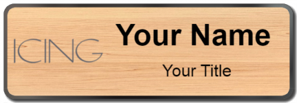 Custom name badges for Icing
