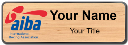 Custom name badges for International Boxing Association
