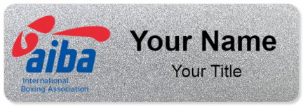 Custom name badges for International Boxing Association
