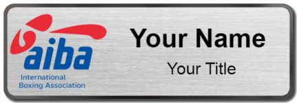 Custom name badges for International Boxing Association