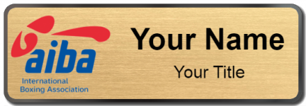 Custom name badges for International Boxing Association