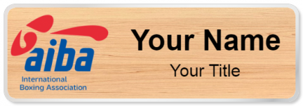 Custom name badges for International Boxing Association