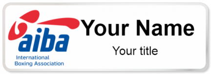 Custom name badges for International Boxing Association