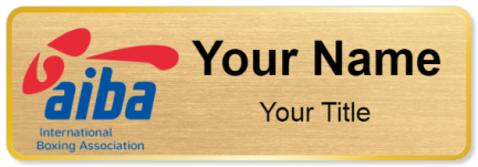 Custom name badges for International Boxing Association