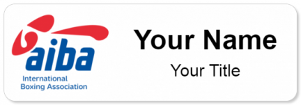 Custom name badges for International Boxing Association