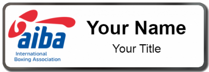 Custom name badges for International Boxing Association