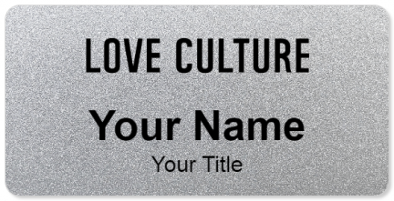 Custom name badges for Love Culture