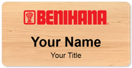 Custom name badges for Benihana