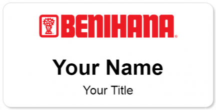Custom name badges for Benihana
