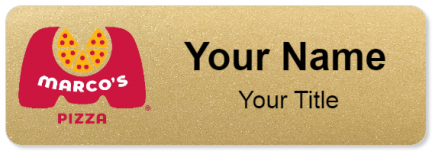 Custom name badges for Marcos Pizza