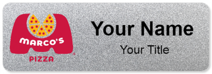 Custom name badges for Marcos Pizza