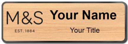 Custom name badges for M and S