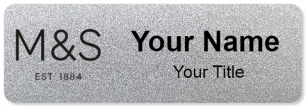 Custom name badges for M and S