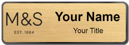 Custom name badges for M and S