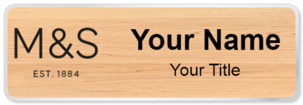 Custom name badges for M and S