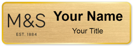 Custom name badges for M and S