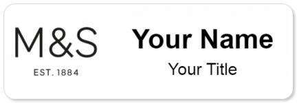 Custom name badges for M and S