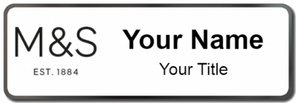 Custom name badges for M and S