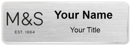 Custom name badges for M and S