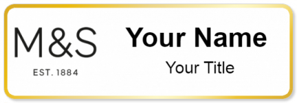 Custom name badges for M and S