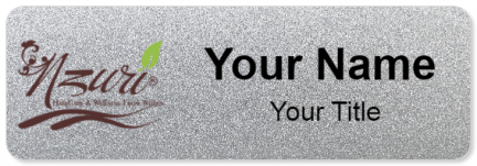 Custom name badges for Nzuro Haircare and Wellness