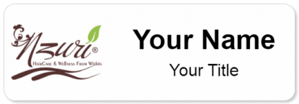 Custom name badges for Nzuro Haircare and Wellness