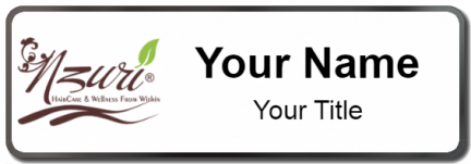 Custom name badges for Nzuro Haircare and Wellness